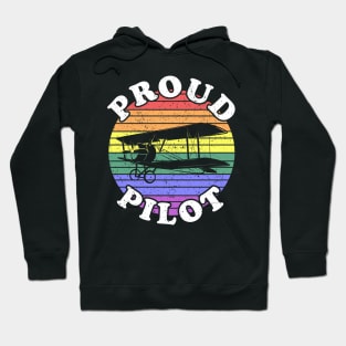 Retro LGBT Proud Pilot BiPlane Hoodie
